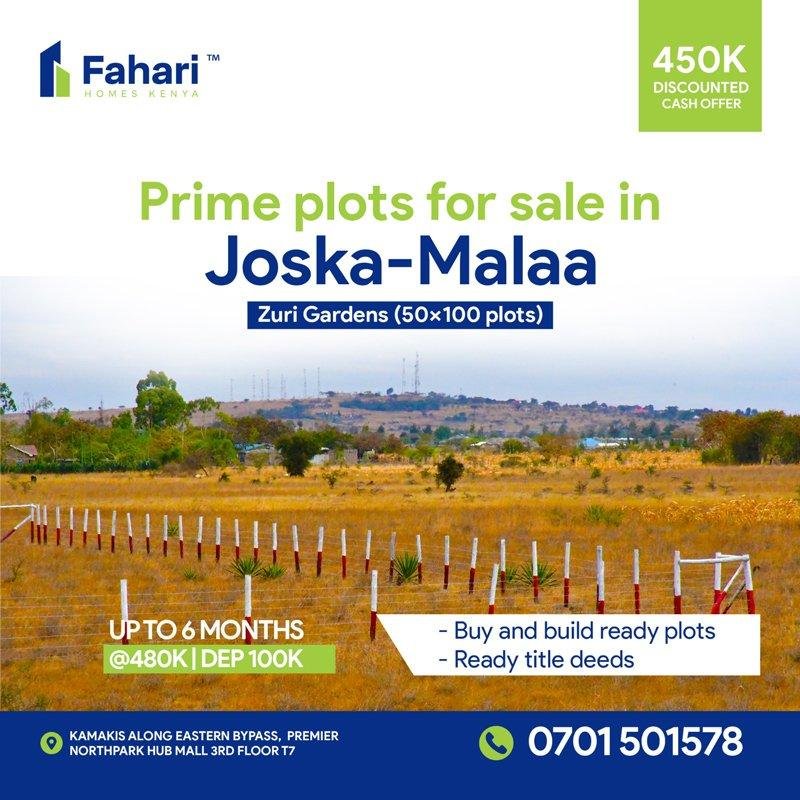 Plots for Sale in Joska Malaa by Fahari Homes Kenya
